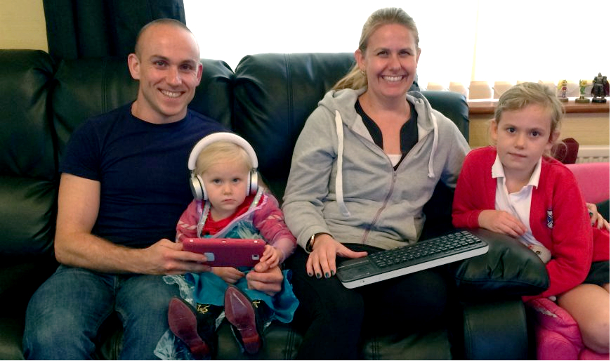 Barry and Genine Johnson with their children