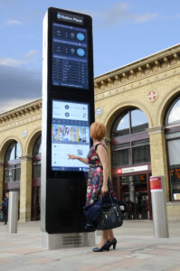 Smart Cambridge Digital Wayfinding Screen Train Station 