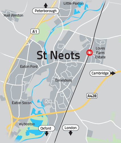 Map of St neots