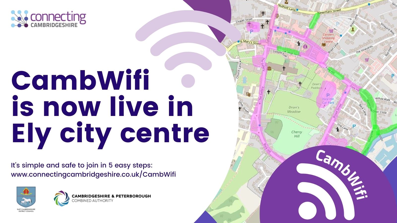 Extending Free Public Access Wifi in Ely