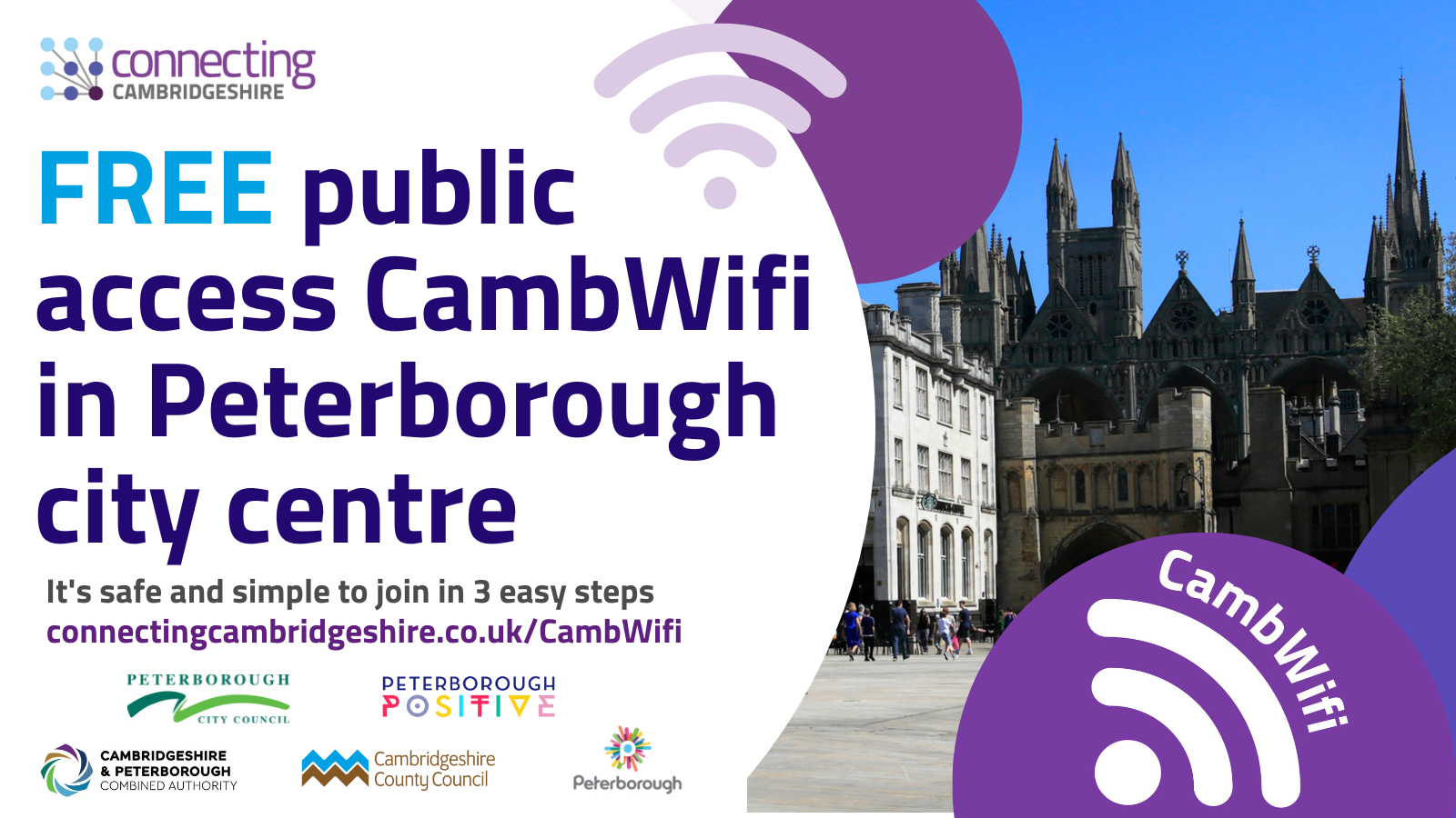 CambWifi goes live in Peterborough city centre Connecting Cambridgeshire